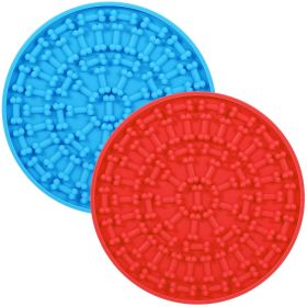 2pcs Dog Lick Pad, Slow Feeder, Dog Distraction Mat, Slow Treat Dispensing Mat With Powerful Suction