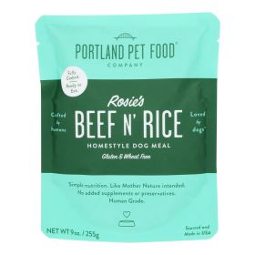 Portland Pet Food Company - Dog Meal Homestyle Beef Rice - Case Of 8-9 Oz