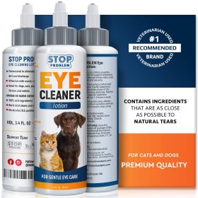 All Pets Eye Wash Drops to Relieve Pink Eye, Allergies, Symptoms, Infections, Runny Dry Eyes; Pain Free Treatment