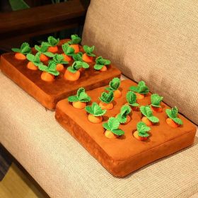 Snuffle Mat with Plush Vegetable Field, Plush Carrot Dog Interactive Toy