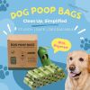 255 bags in 17 rolls; Portable pet waste bags; Environmental poop bag; Portable biodegradable pet waste bag