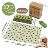 255 bags in 17 rolls; Portable pet waste bags; Environmental poop bag; Portable biodegradable pet waste bag