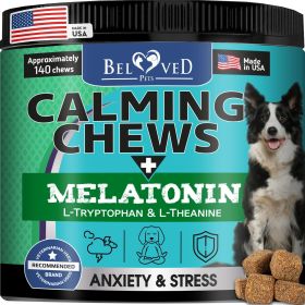Hemp Calming Chews for Dogs/Puppy; Pet Separation Anxiety Relief Treats & Calms Aggressive Behavior; Melatonin Anti Stress Treatment