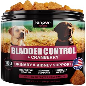 180 Cranberry Chews; Dog Cranberry Supplement; Natural Aid for Urinary Tract Bladder Kidney Health; Immune Support for Dogs of All Ages and Breeds