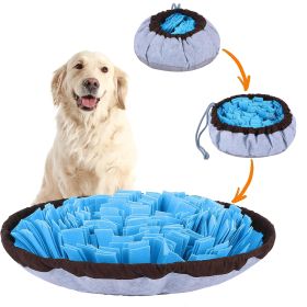 Adjustable Snuffle Foraging mat, Dog Mental Puzzle, Interactive Stimulation Toys for Smell Training and Slow Eating, Stress Relief for Feeding Dog