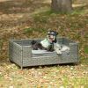 Dog Bed, Pet Bed, Pet Outdoor Furniture, Seasonal PE Wicker Pet Furniture, Dog Bed With Cushion