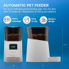 Automatic Pet Feeder with Programmable Meals and Portions; 6L Auto Dry Food Dispenser with App Control; WiFi Enable; 10s Voice Recorder & Dual Power