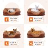 Memory Foam Pet Bed for Small Dogs & Cats with Washable Removable Cover, Non-Slip Base Waterproof Liner Egg Crate Foam for Improved Sleep