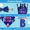 Dog Birthday Bandana Hat Set; Dog Birthday Party Supplies with Birthday Banner Decoration
