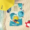 Surfer Dog Black Toy Poodle Premium Beach Towel, Oversized Towel Beach Blanket, Pool, Beach Essentials, Quick Dry Premium Bath Towel
