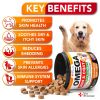 Omega 3 for Dogs, Dog Skin and Coat Supplement, Fish Oil for Dogs Chews, Allergy and Dog Itch Relief, Dog Anti Shedding Supplement, Dog Dry Skin