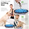 Adjustable Snuffle Foraging mat, Dog Mental Puzzle, Interactive Stimulation Toys for Smell Training and Slow Eating, Stress Relief for Feeding Dog
