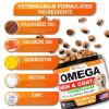 Omega 3 for Dogs, Dog Skin and Coat Supplement, Fish Oil for Dogs Chews, Allergy and Dog Itch Relief, Dog Anti Shedding Supplement, Dog Dry Skin