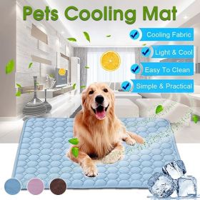Dog Mat, Cooling Summer Pad, Mat For Dogs/Cat, Blanket Sofa, Breathable Pet/Dog Summer Bed, Washable (Color: mesh cloth blue, size: XS 40x30 cm)