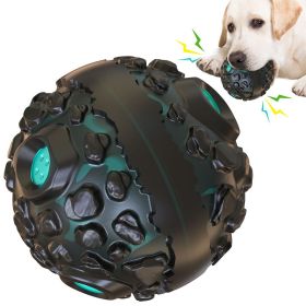 PawPartner Dog Ball Toy Squeaky Giggle Interactive Puppy Ball For Aggressive Chewers, Indestructible Chew Toys For Small/Medium (Ships From: China, Color: Black Blue)