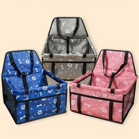 Pet Dogs Car Booster Seat, Travel Carrier Cage; Oxford Breathable Folding Soft Washable Travel Bags (Color: Pink)