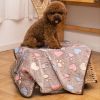 Prt Soft Brown Heart Claw Print Pet Rug For Dog And Cat; S 23in*16in M 30in*20in L 41in*30in