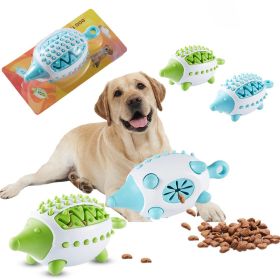 Hedgehog Shaped Dog Toy, Leaking Food Toys For Small Large Dogs, Pet Tooth Cleaning, Indestructible (Color: Green)
