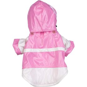 Two-Tone PVC Waterproof Adjustable Pet Raincoat (size: medium)