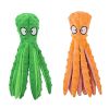 2-Pc Squeaky Dog Toys, No Stuffing Crinkle, Plush Octopus Dog, Teething Toy, Interactive Dog Toy, Dog Training Toy For Puppy Small Medium Large Dog