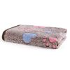 Prt Soft Brown Heart Claw Print Pet Rug For Dog And Cat; S 23in*16in M 30in*20in L 41in*30in