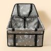 Pet Dogs Car Booster Seat, Travel Carrier Cage; Oxford Breathable Folding Soft Washable Travel Bags