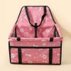Pet Dogs Car Booster Seat, Travel Carrier Cage; Oxford Breathable Folding Soft Washable Travel Bags