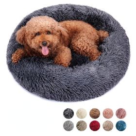 Soft Dog/Cat Bed, Plush Mat Cushion, Colorful Fluffy Warm Comfortable Pet Bed (Color: Pink, size: 50cm)